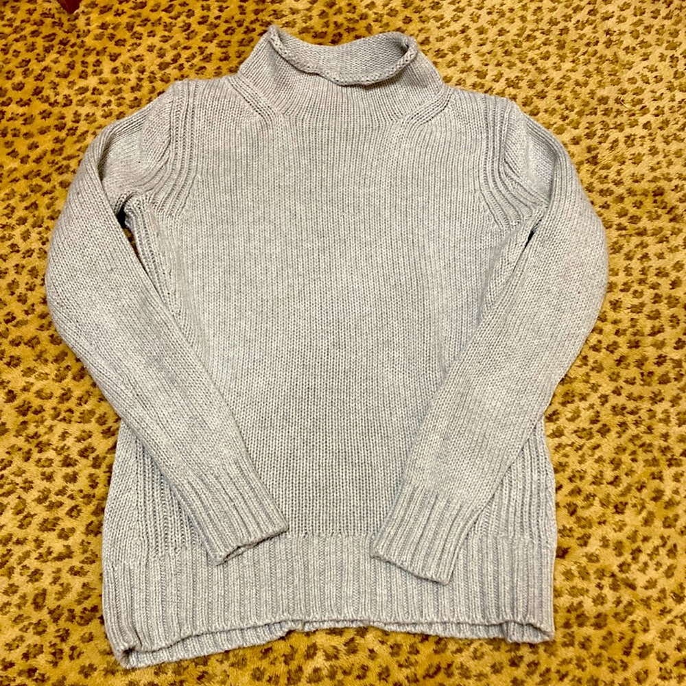JCrew gray chunky knit sweater 100% cotton XS